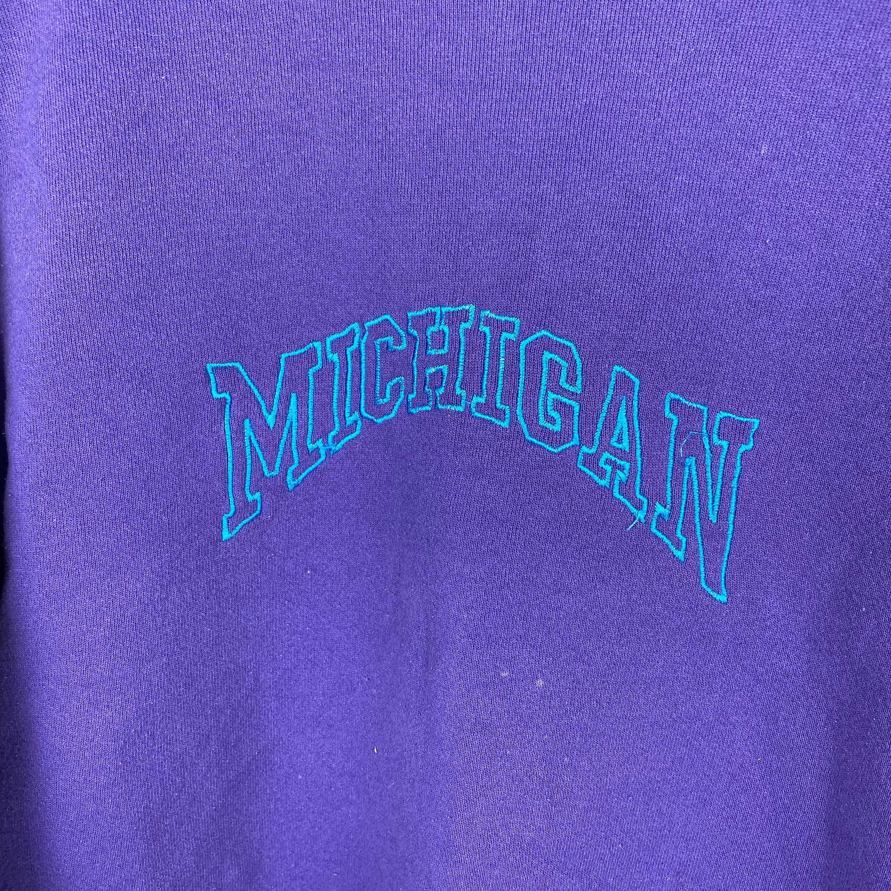 Embroidered Michigan crewneck