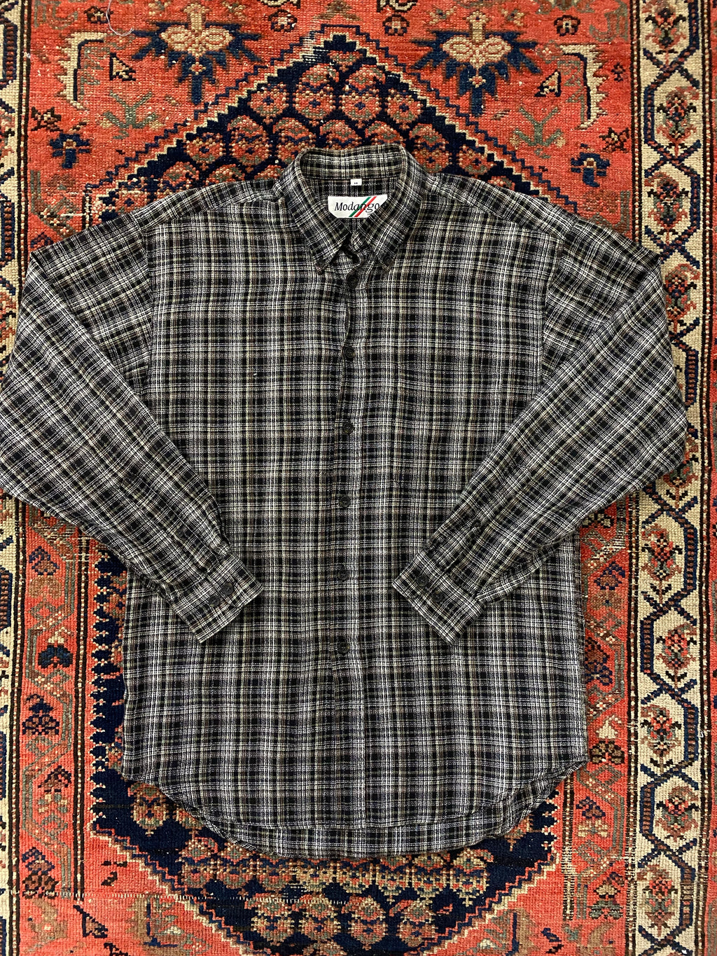 90s Plaid Button Up - M