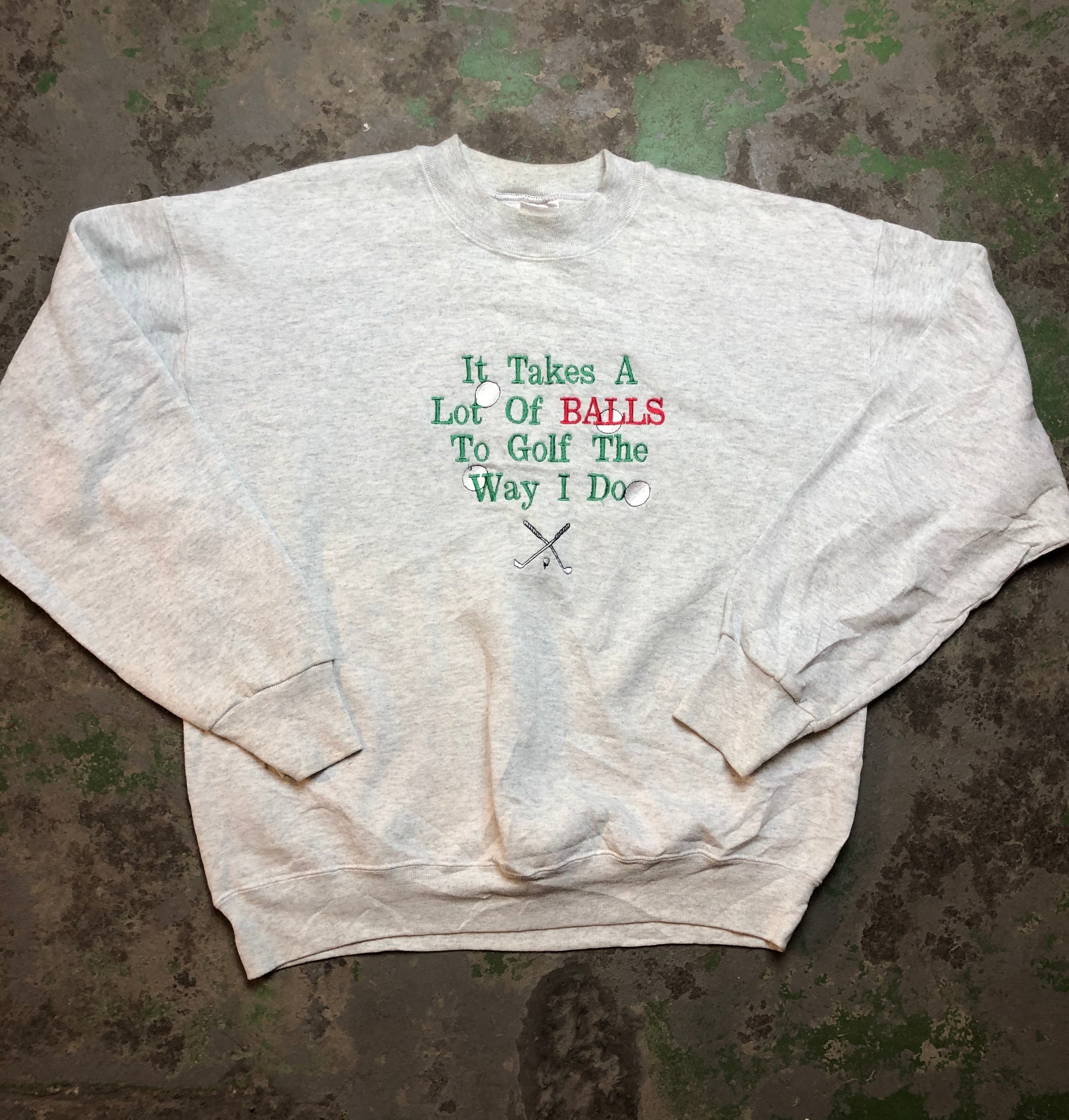 Embroidered golf Crewneck