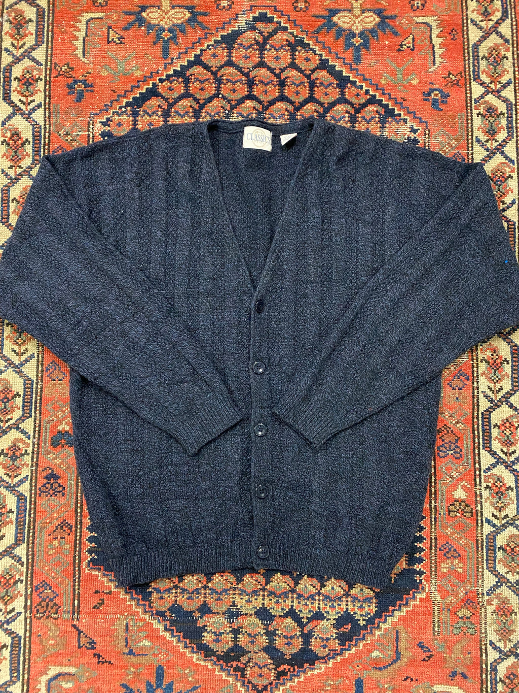 Vintage Knitted Cardigan - L