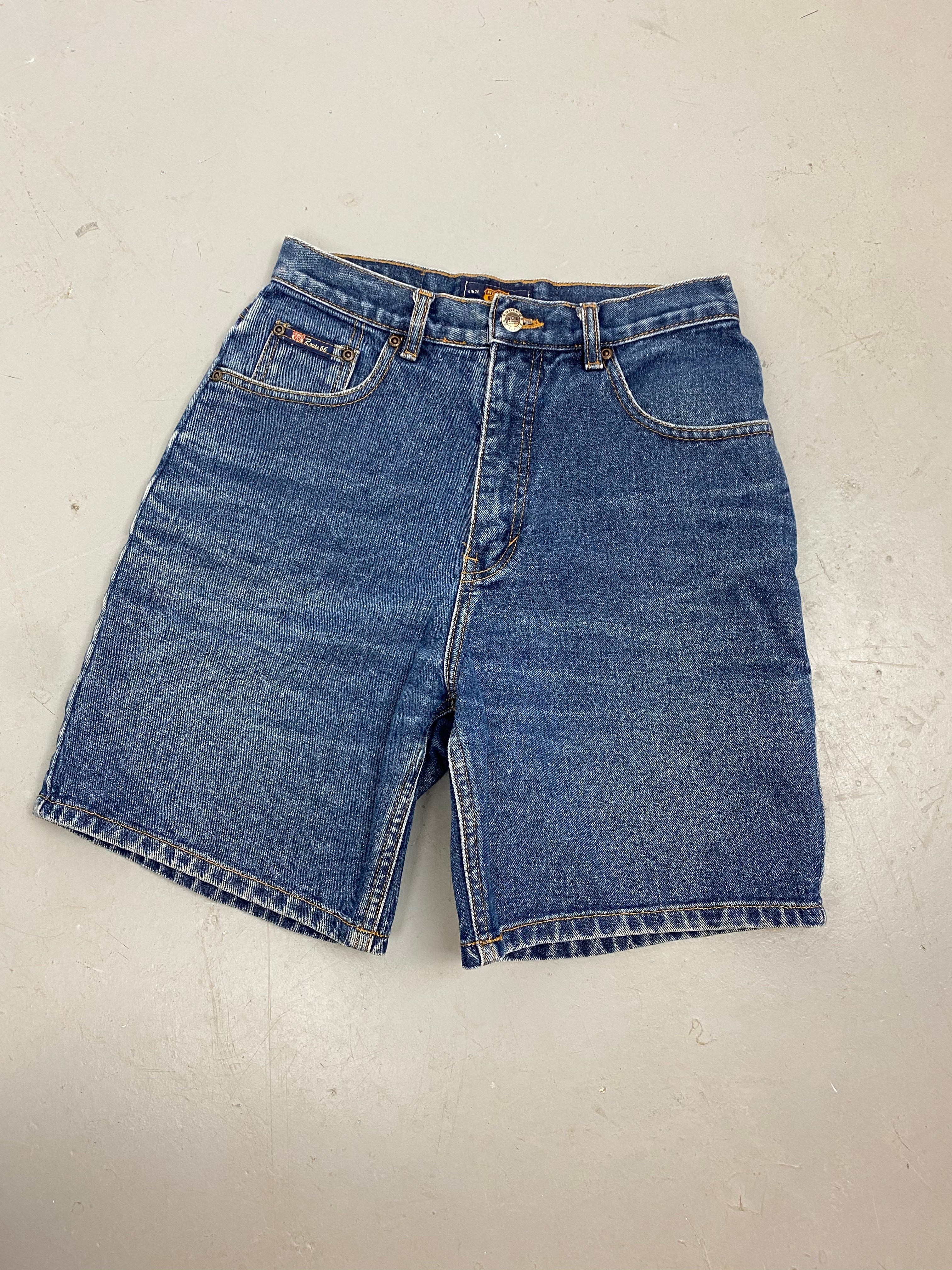90s Route 66 high waisted denim shorts