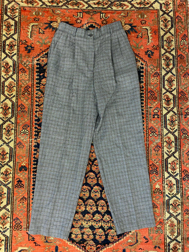 Vintage High Waisted Wool Trousers - 28inch