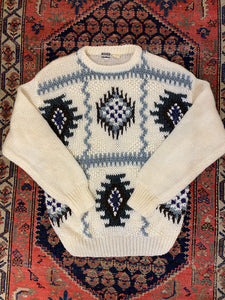 90s Creme Knitted Sweater - L