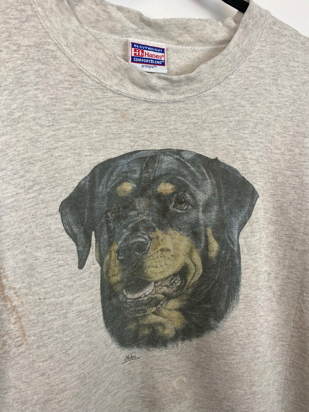 90s Rottweiler crewneck - has marks