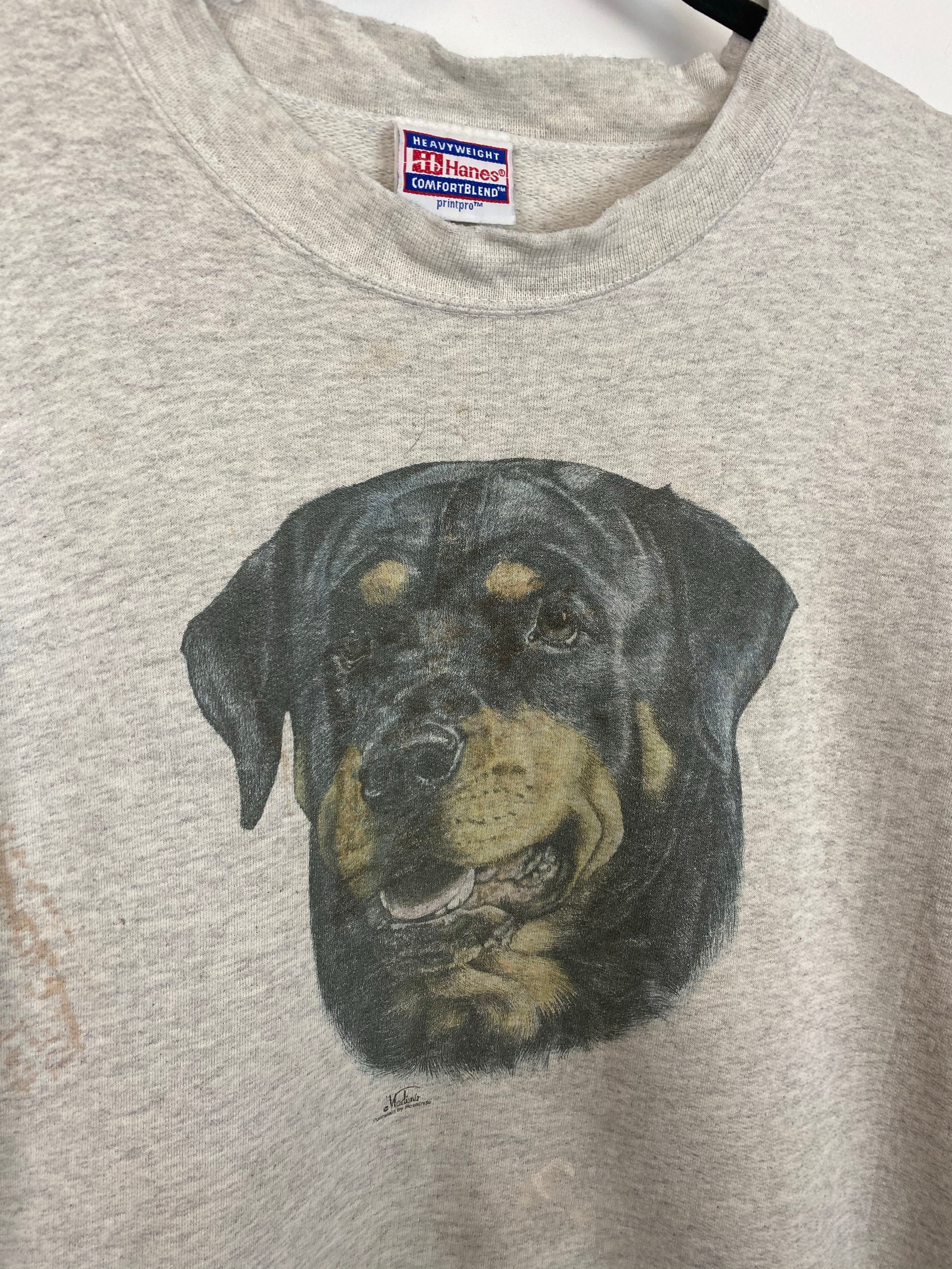 90s Rottweiler crewneck - has marks