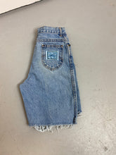Load image into Gallery viewer, Vintage Chic High Waisted Denim frayed Shorts - 26in