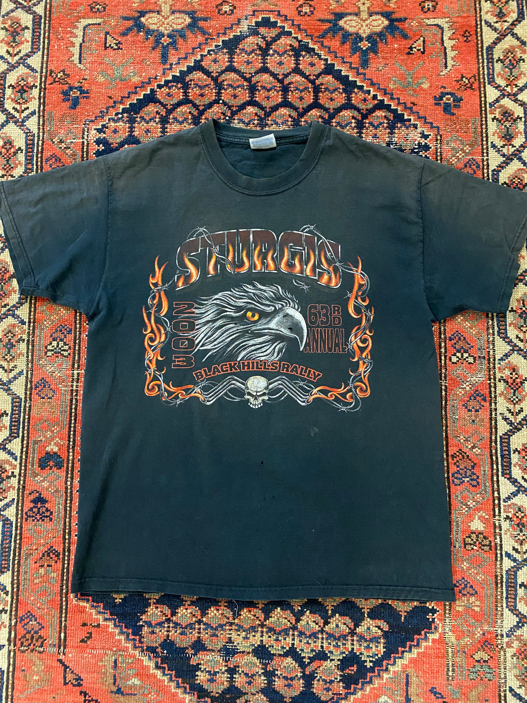 2003 Faded Sturgis T Shirt - M