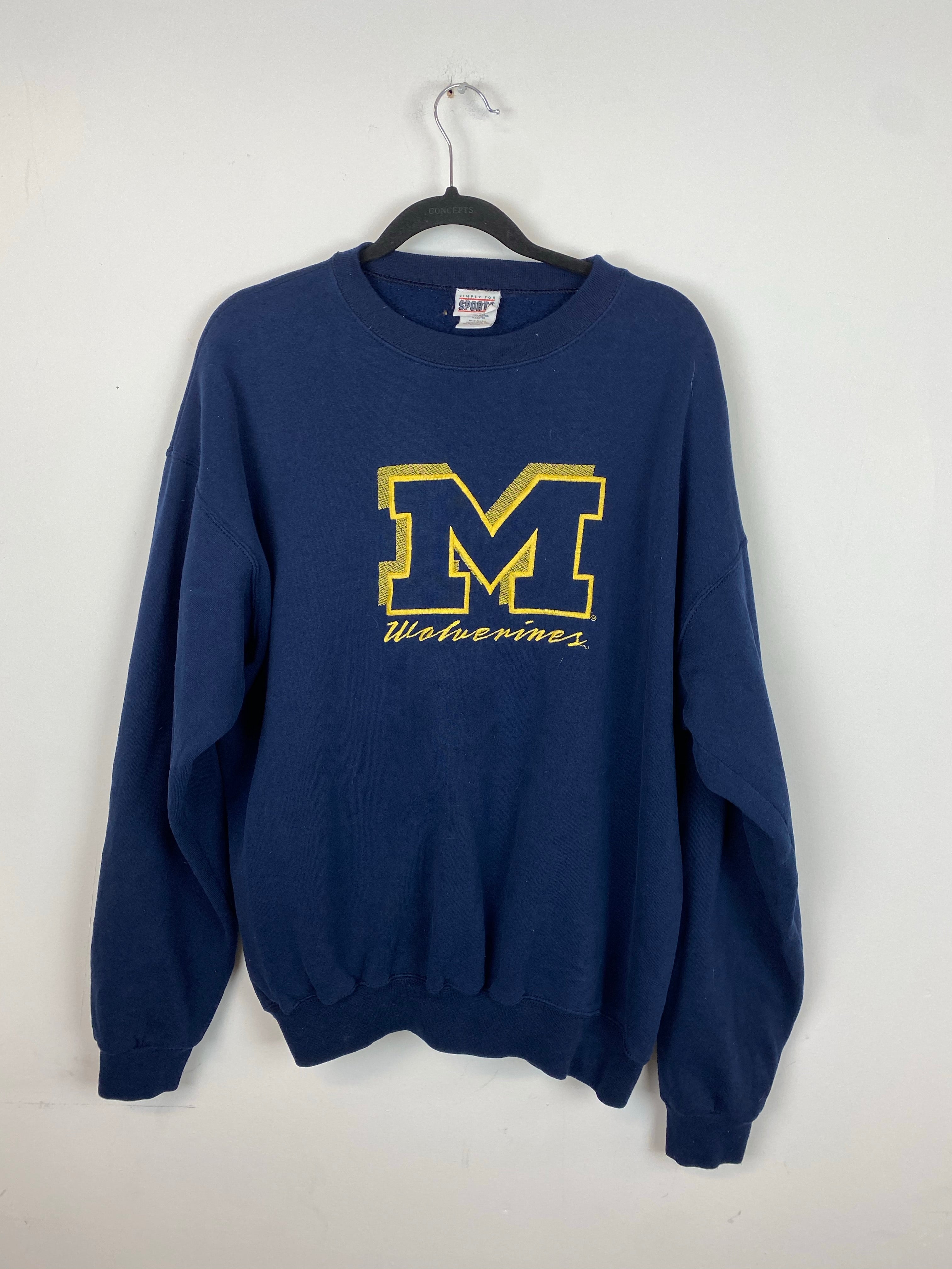 Vintage embroidered Michigan crewneck - L