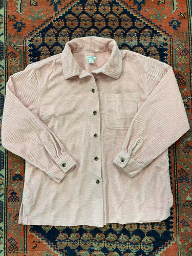 Vintage Pink Thick Corduroy Button Up - WMNS M