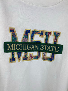 Embroidered Michigan State crewneck