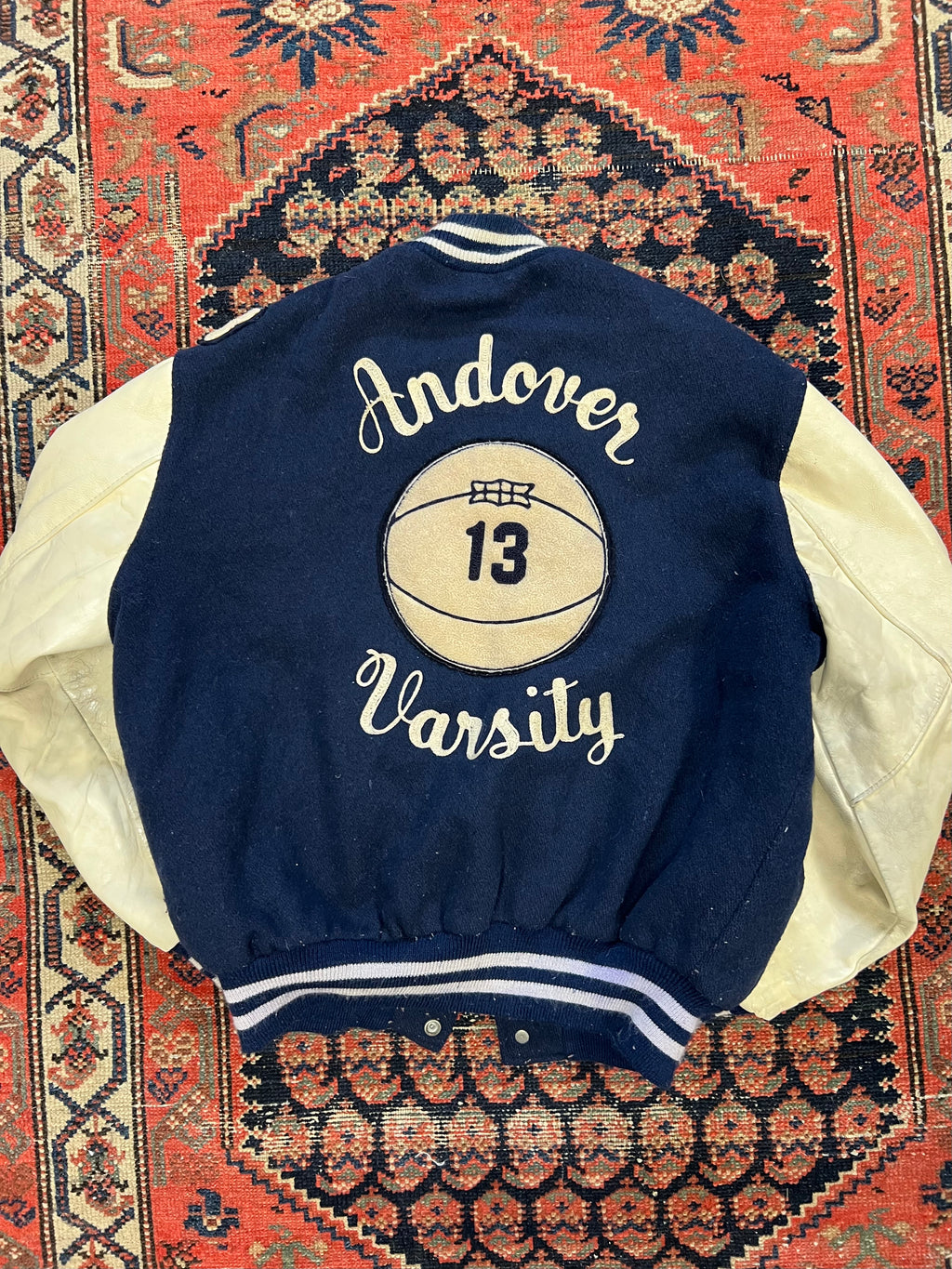 Vintage patched varsity jacket S/M