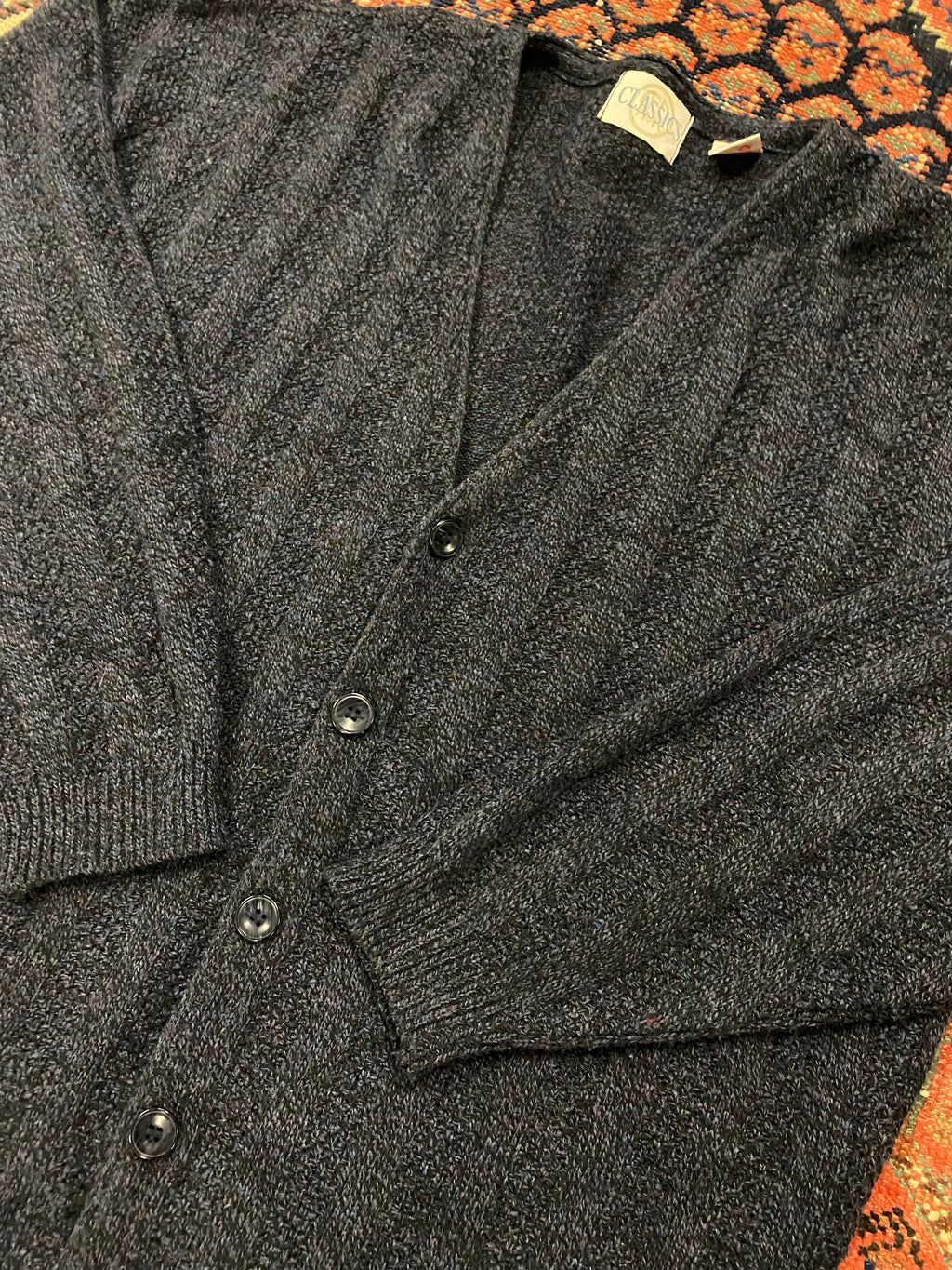 Vintage Knitted Cardigan - L