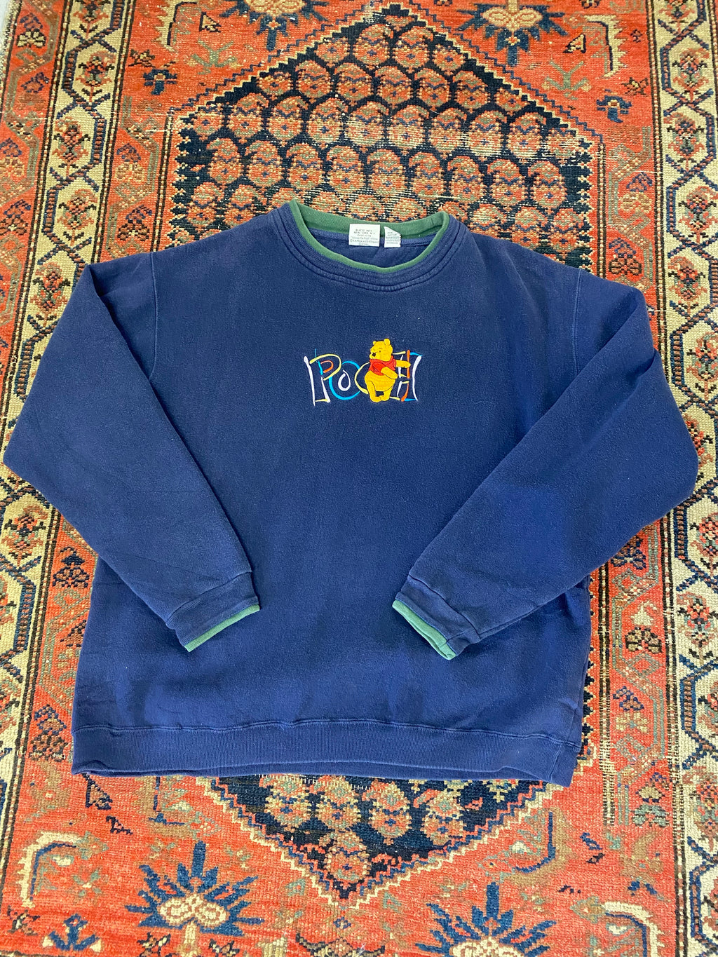 Vintage Faded Embroidered Pooh Crewneck - M/L