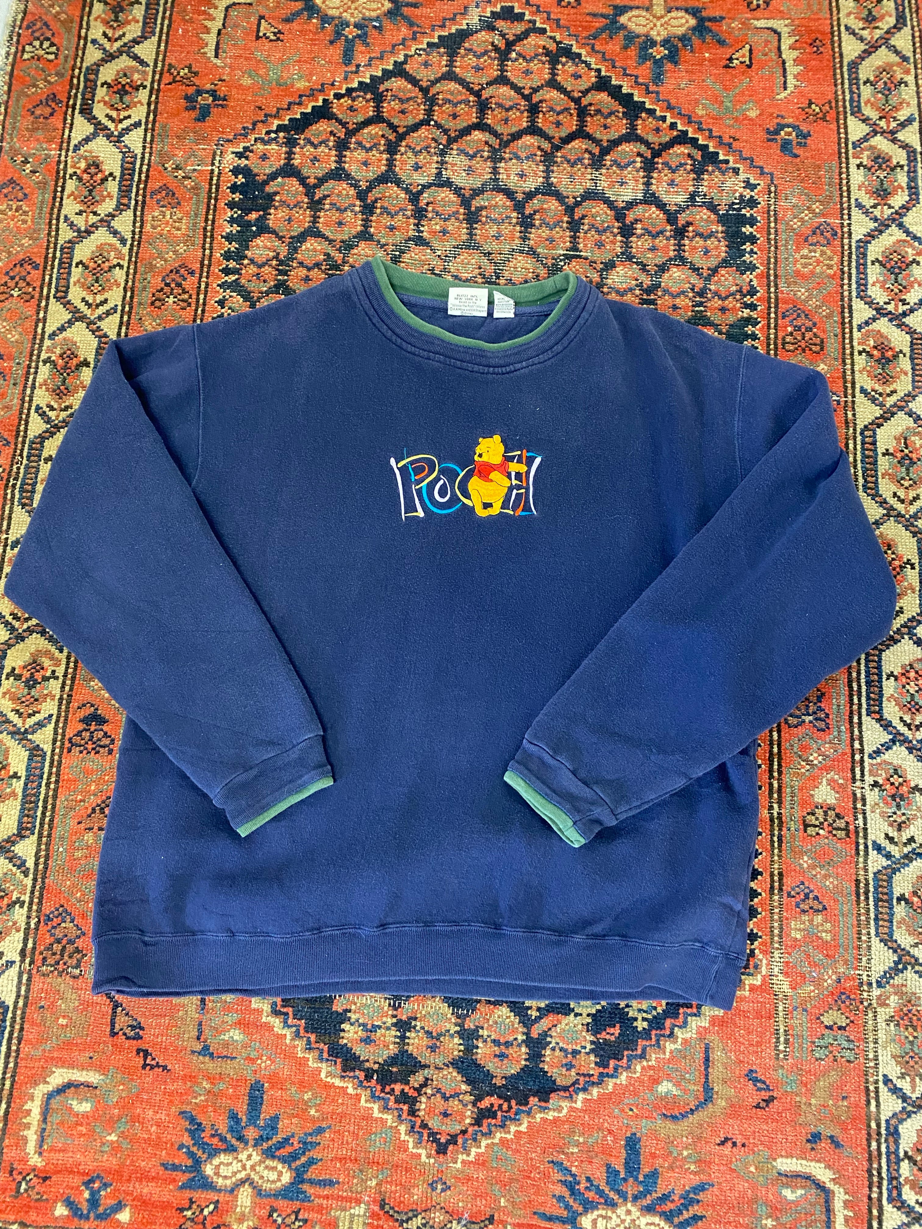 Vintage Faded Embroidered Pooh Crewneck - M/L