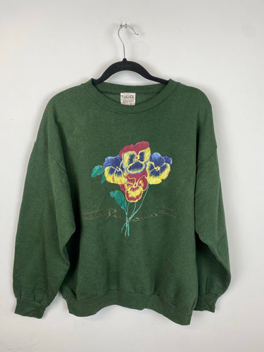 90s flower crewneck - XS