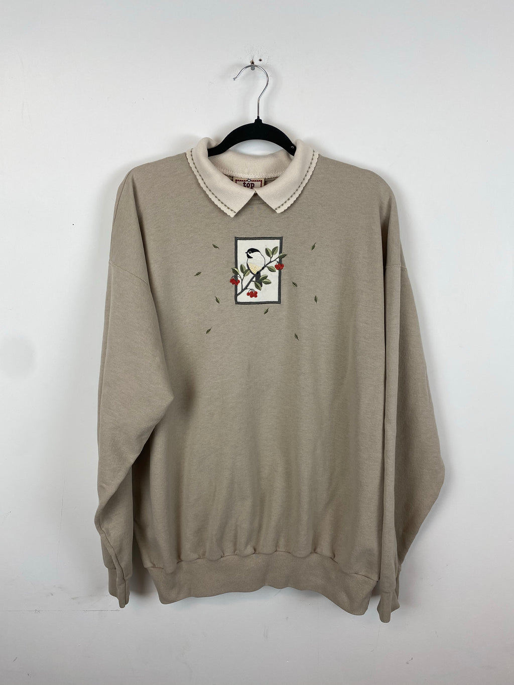 Embroidered Bird crewneck - L