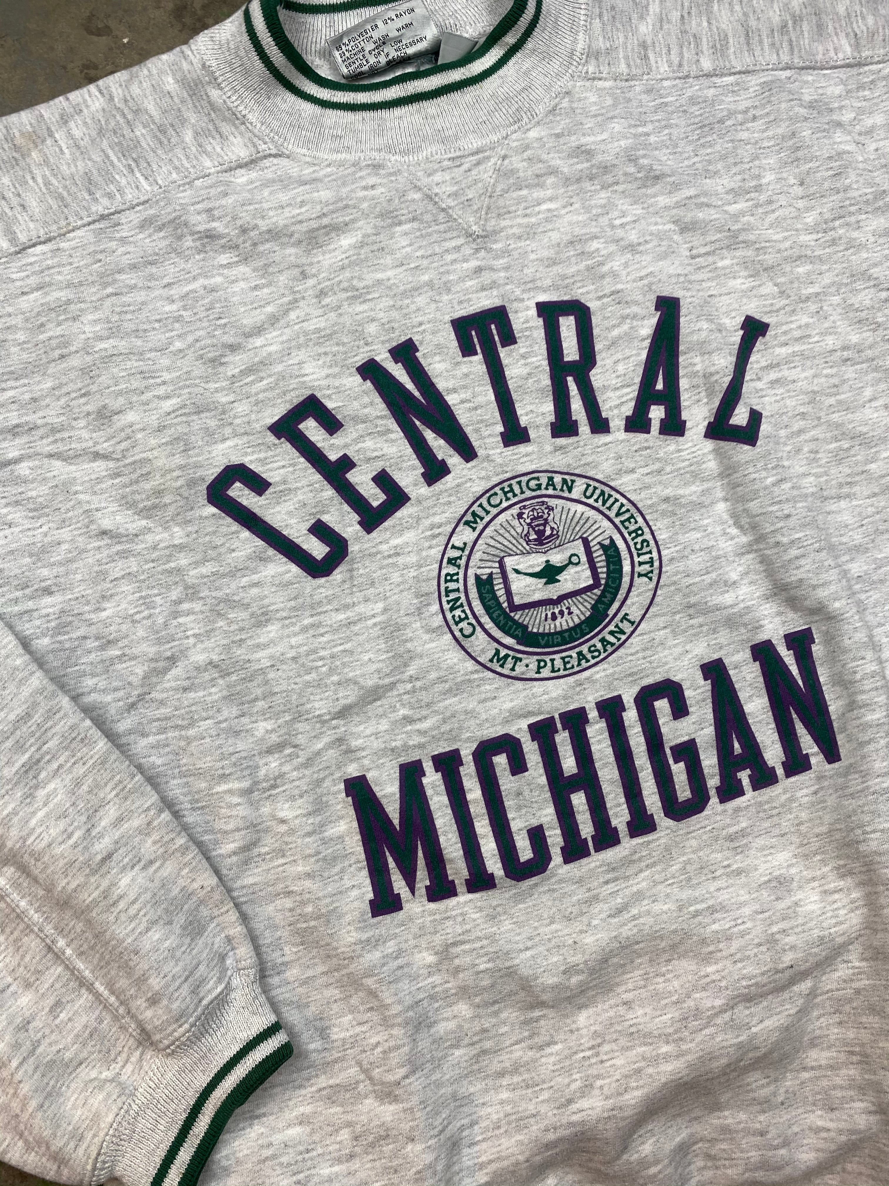 Heavy weight mock neck Michigan crewneck