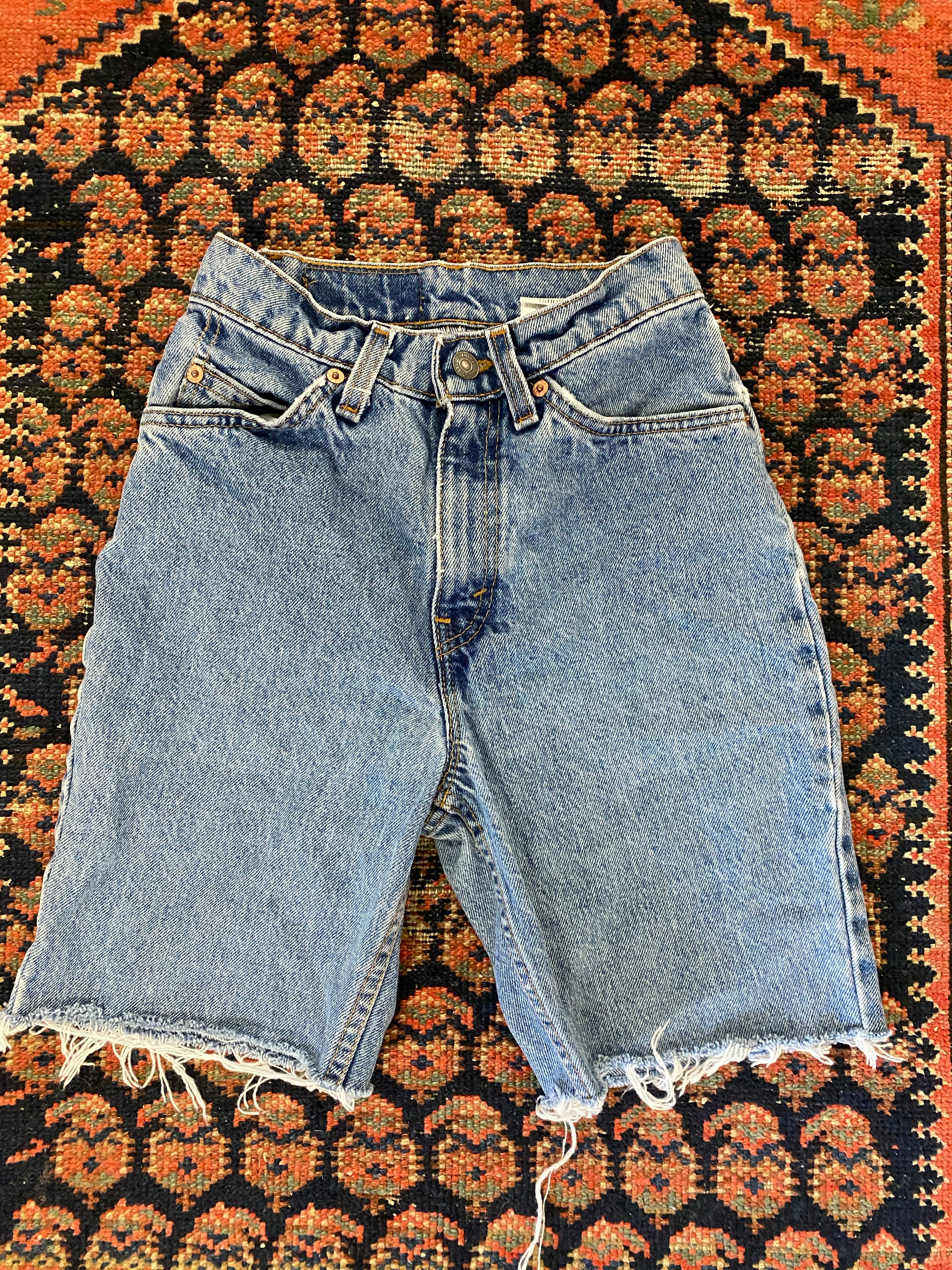 Vintage Orange Tab Levis Denim Shorts - 24in