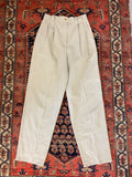 90s Cotton / Polyester High Waisted Pleated Trousers - 27in
