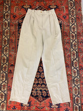 Load image into Gallery viewer, 90s Cotton / Polyester High Waisted Pleated Trousers - 27in