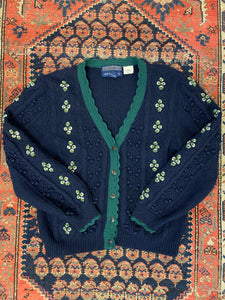 Vintage Knitted Cardigan Sweater - S