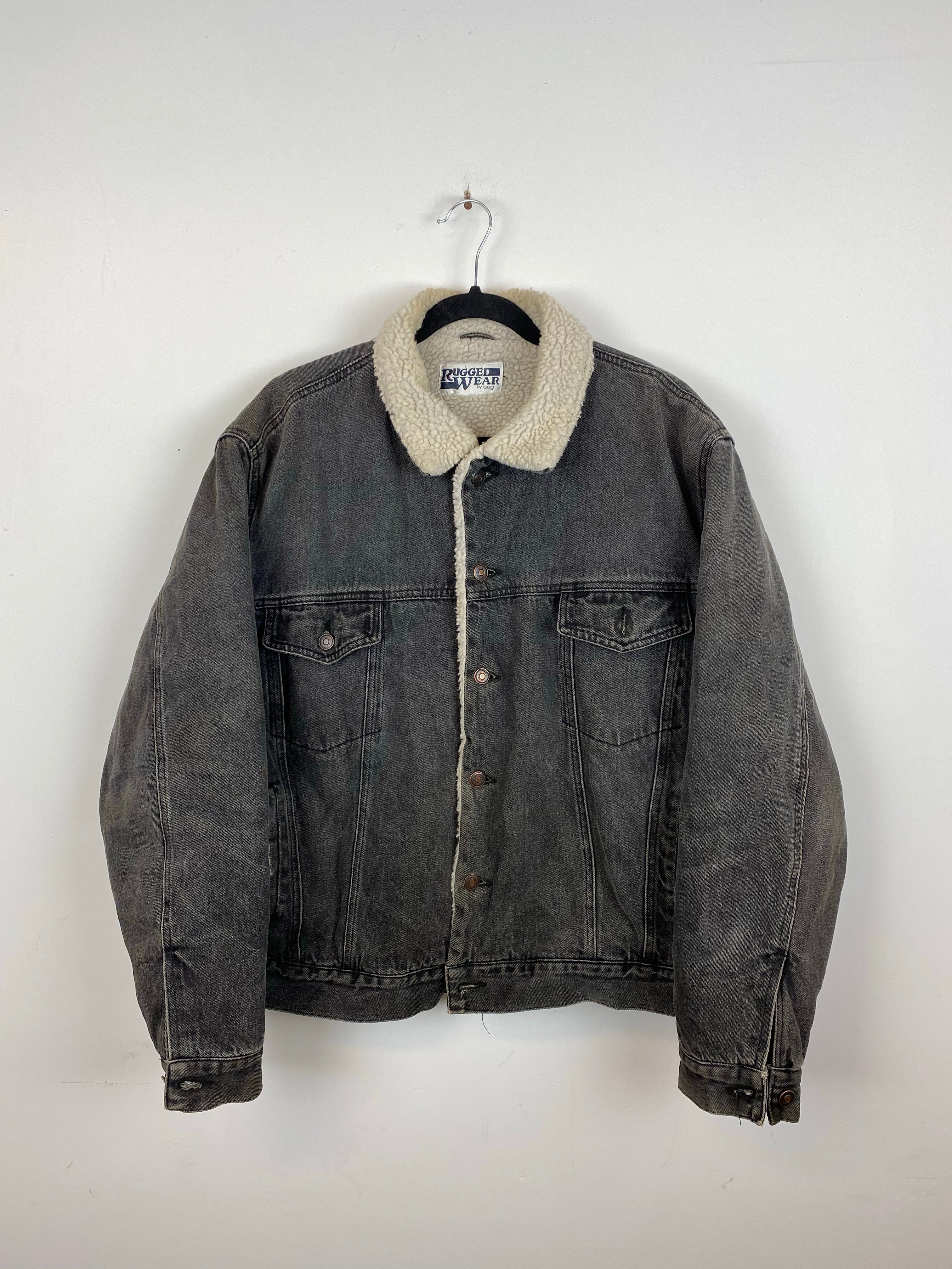 Fur lined rugged wear denim jacket