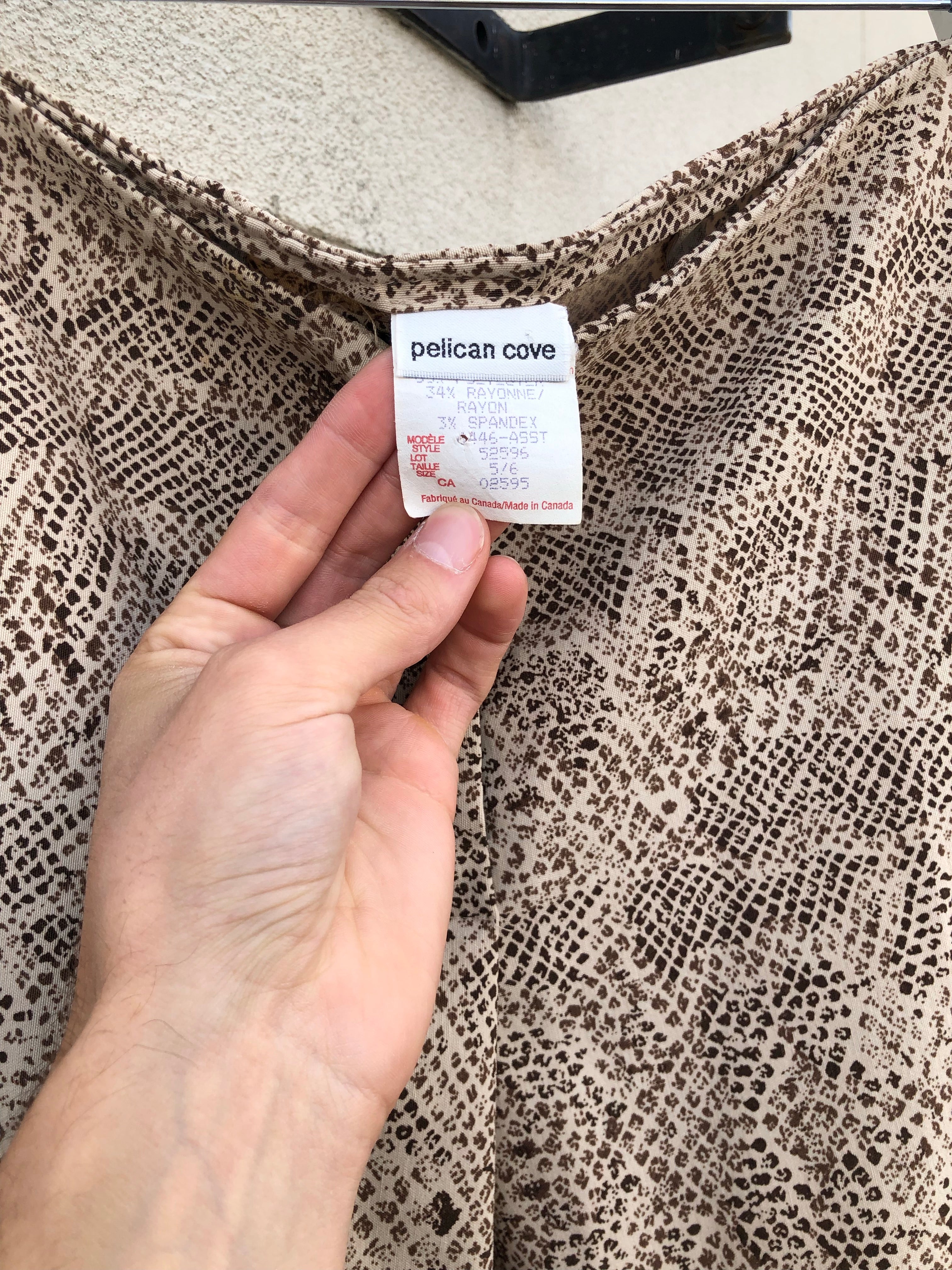 Vintage Patterned Pants With Slight Flare