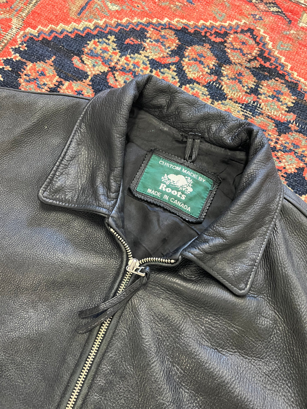 VINTAGE LEATHER ROOTS JACKET - S/M