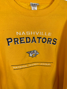 90s Nashville Predators embroidered crewneck - M