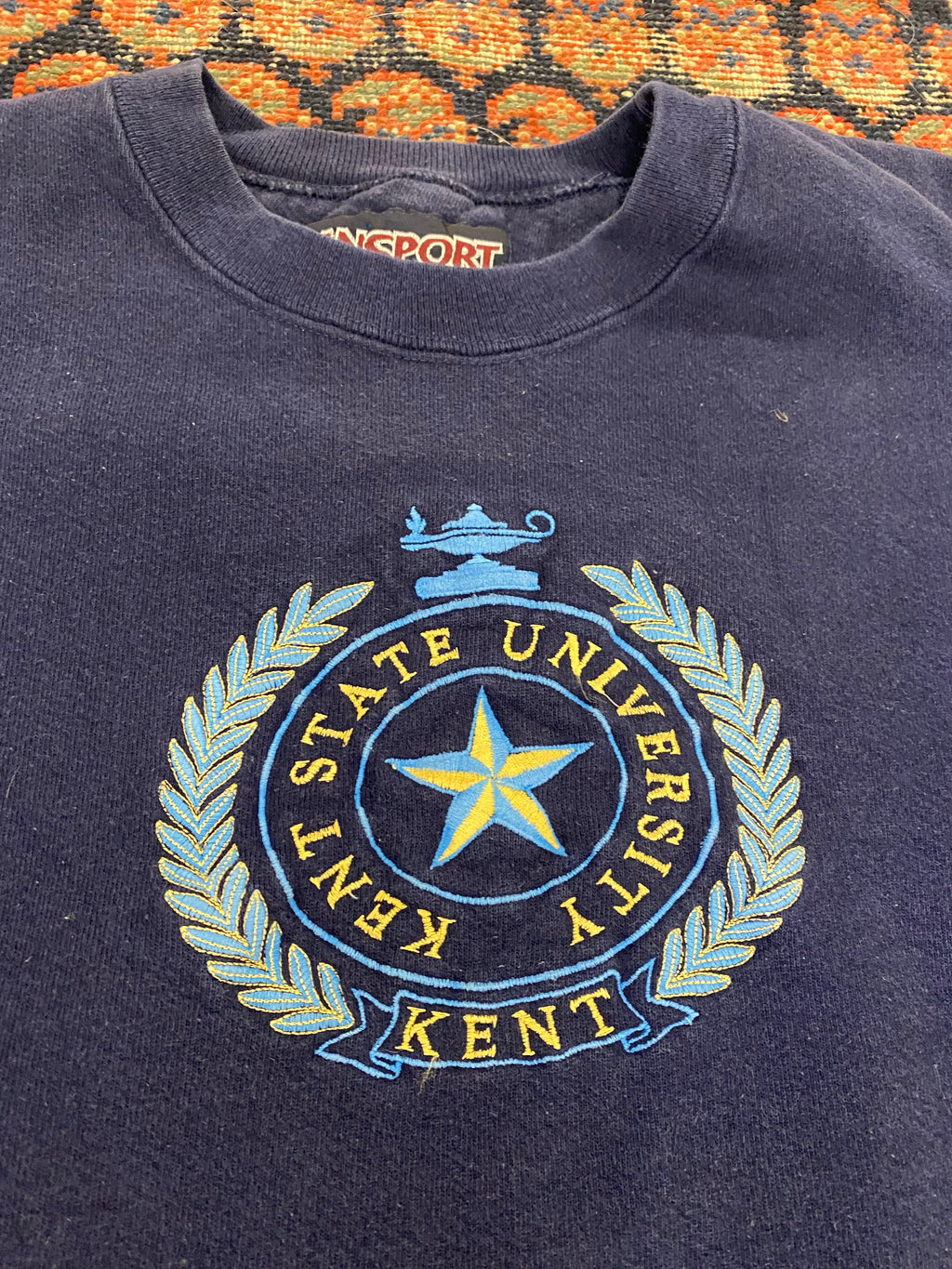 90s Embroidered Kent State University Crewneck - M