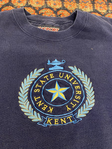 90s Embroidered Kent State University Crewneck - M