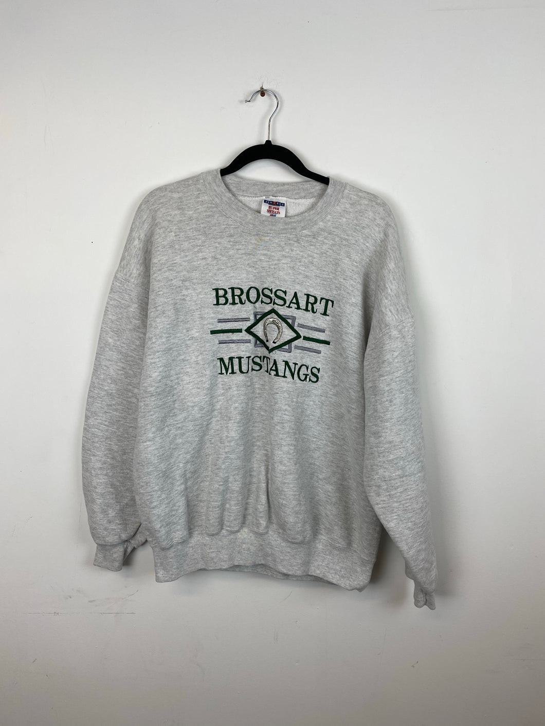 Embroidered Brossart Mustangs crewneck