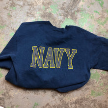 Load image into Gallery viewer, Reflective Navy Crewneck