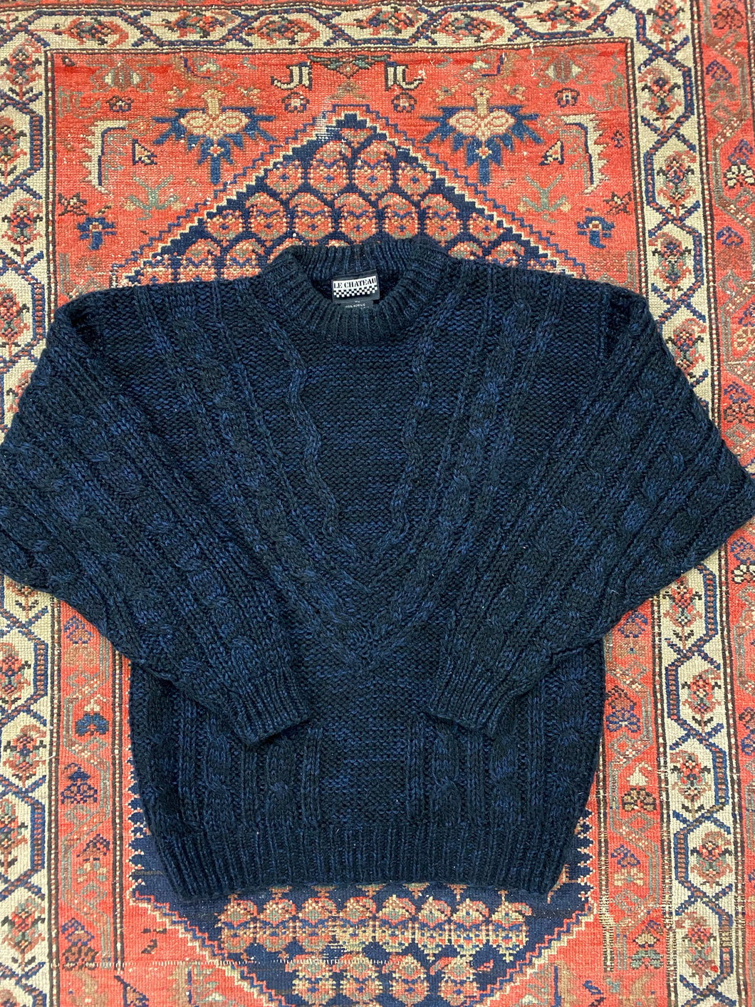 Vintage Heavy Knit Sweater - L