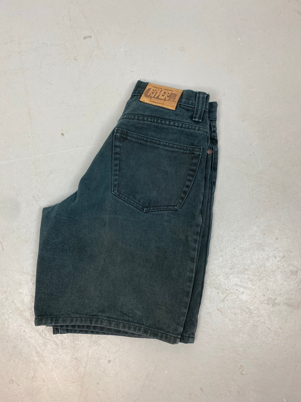 Faded River high waisted denim shorts