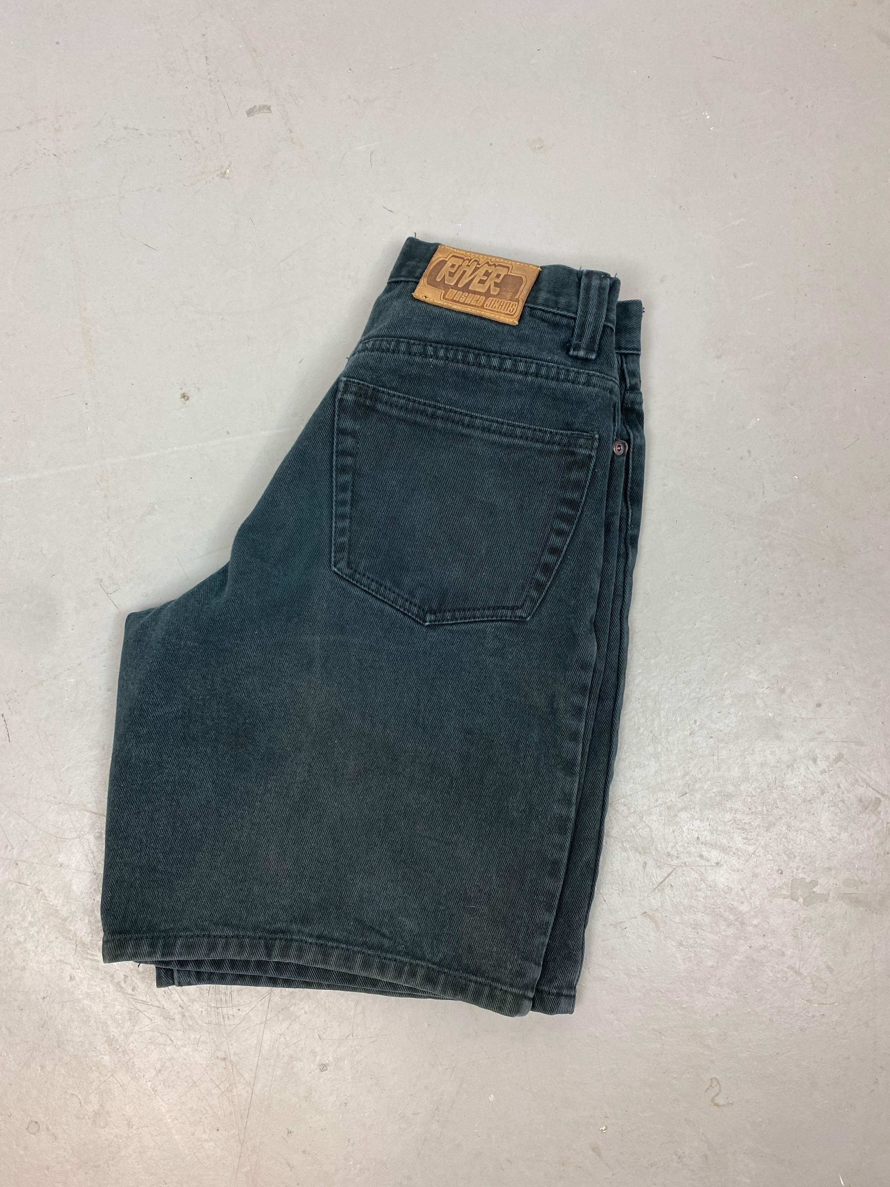 Faded River high waisted denim shorts