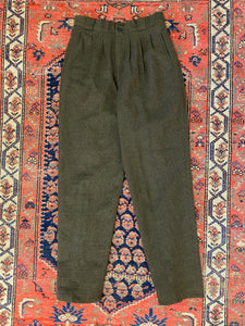 90s High Waisted Wool Trousers - 28inches