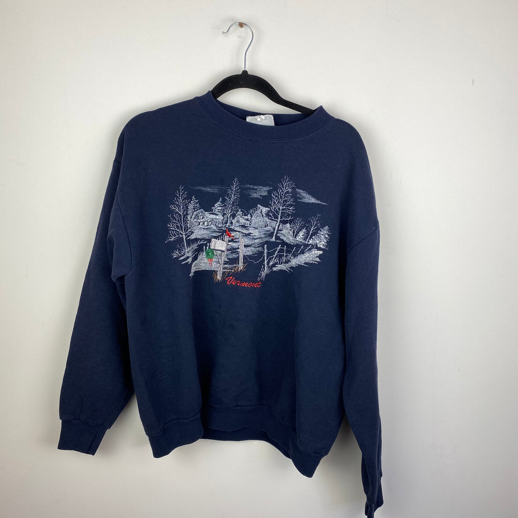 Embroidered Vermont crewneck