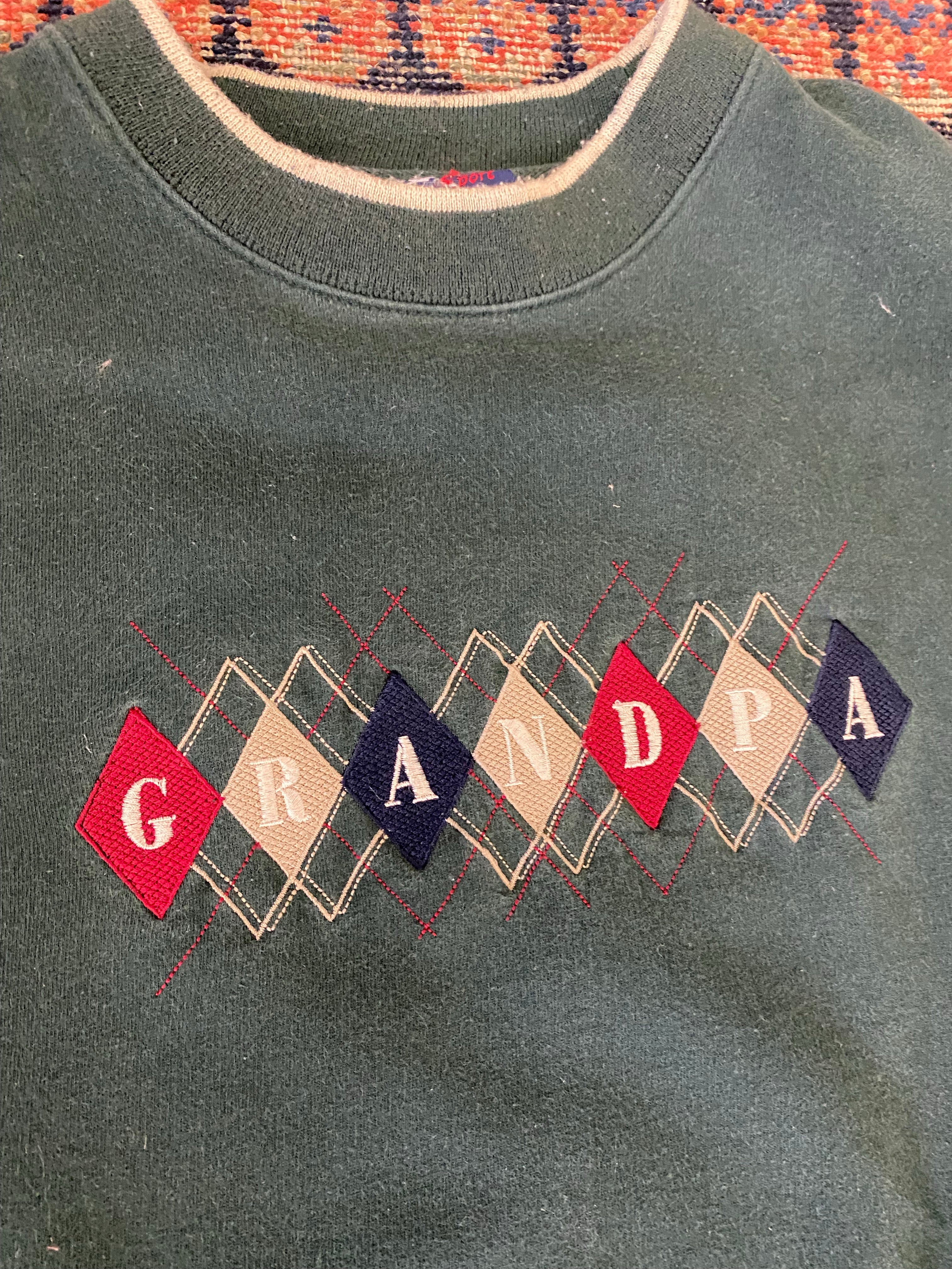 90s Grandpa Crewneck - L