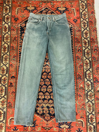 Vintage High Waisted Stone Wash Denim Jeans - 29in