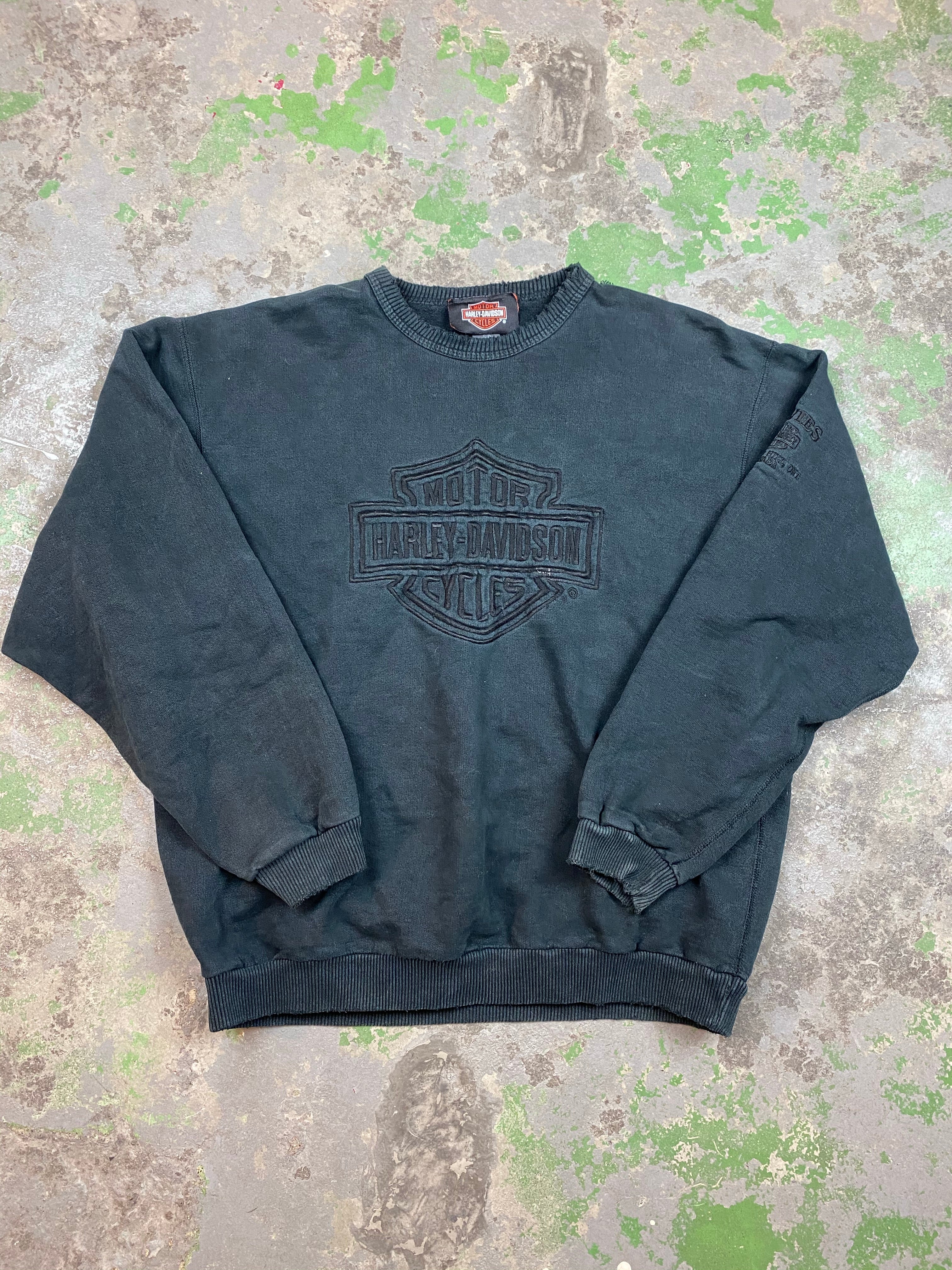 Vintage embroidered Harley crewneck