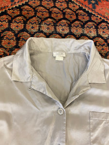 90s Satin Button Up Shirt - S