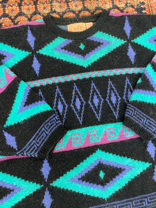 Vintage Funky Knit Sweater - M