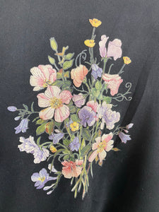 Vintage embroidered Flower crewneck