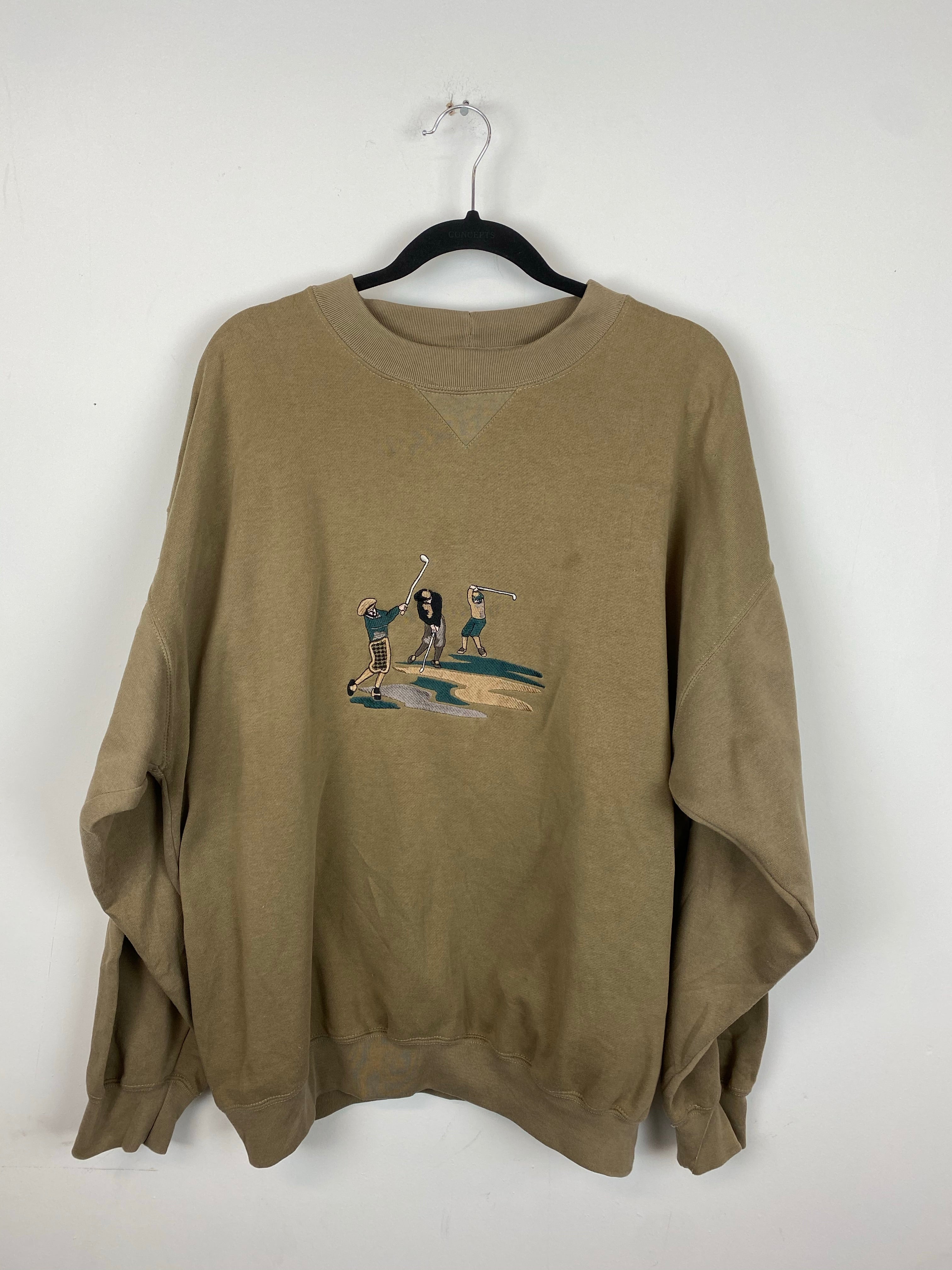 Vintage embroidered Golf crewneck - L