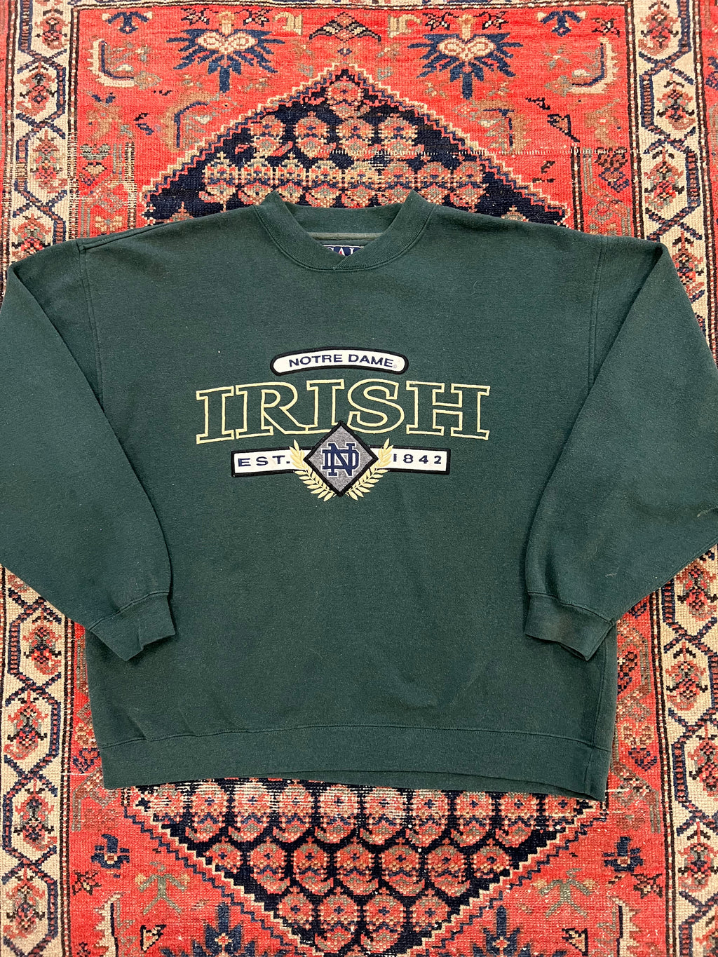 VINTAGE FADED NOTRE DAME CREWNECK - LARGE