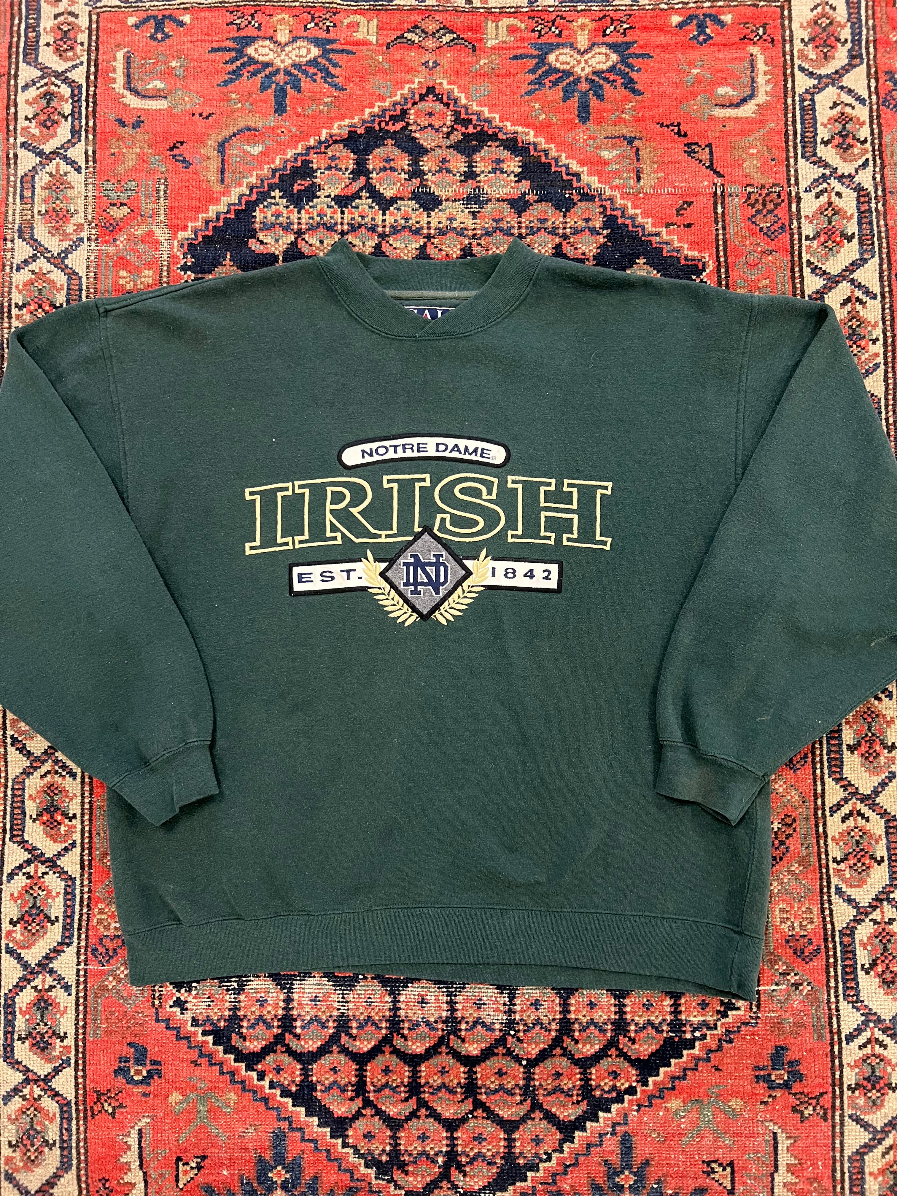 VINTAGE FADED NOTRE DAME CREWNECK - LARGE