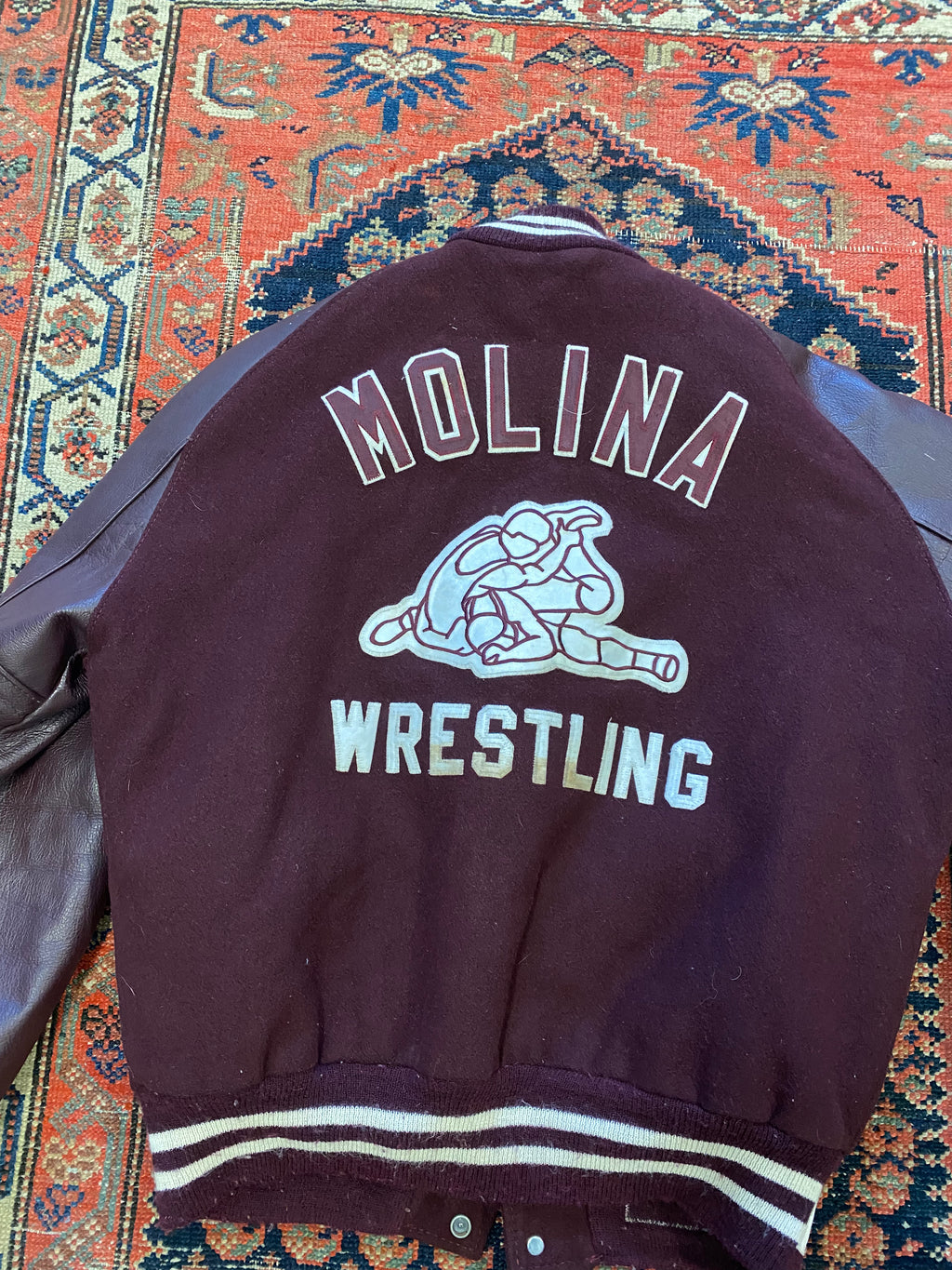 Vintage Wrestling varsity jacket - L