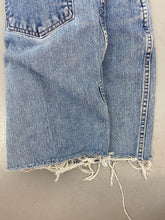 Load image into Gallery viewer, 90s High Waisted Frayed Denim Shorts - 30in