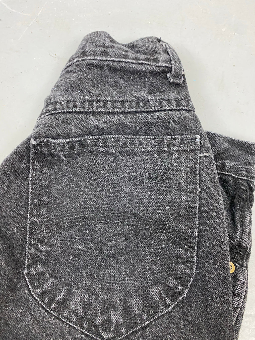 90s high waisted Chic frayed denim shorts - 28in